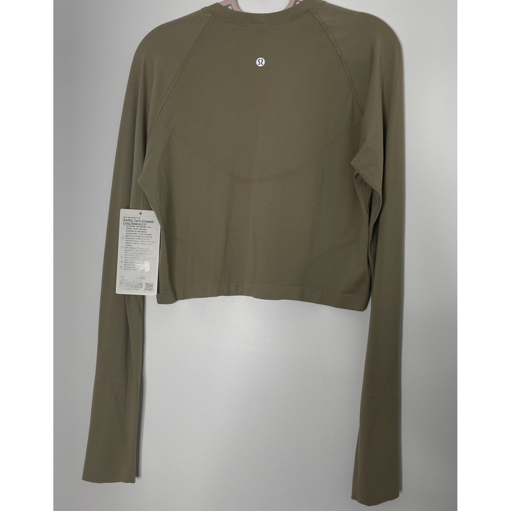Lululemon Swiftly Tech Long Sleeve Cropped Size 12 SHOK NWT - Picture 3 of 3
